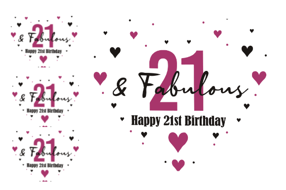 21ST BIRTHDAY GIFT Design for POD - Graphics for Crafts