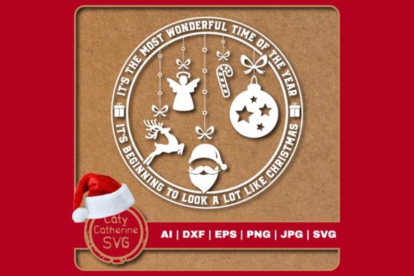 Christmas Quote Badge Logo SVG Review for Embroidery Projects
