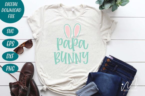 Papa Bunny Svg for Crafts and Graphics