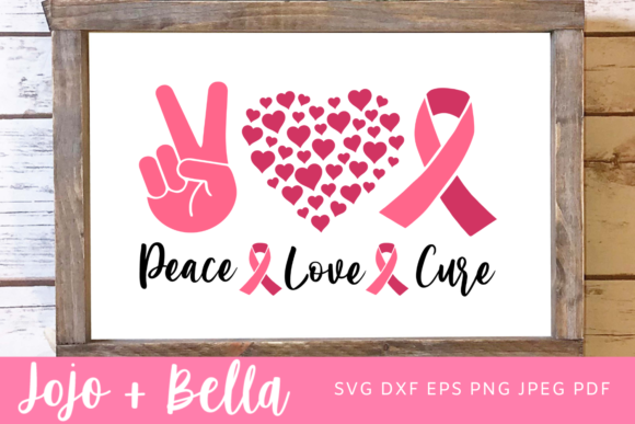 Peace Love Cure SVG for Blog and Website Graphics