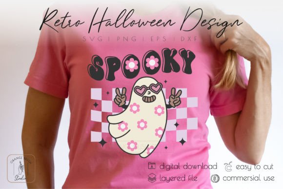 Retro Halloween Ghost SVG Spooky Quote for Graphics and Crafts